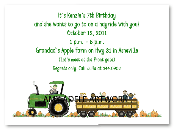 Hayride Invitations