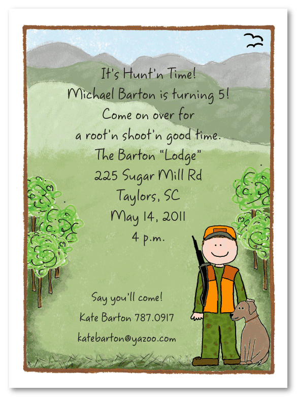 Hunting Boy Invitations