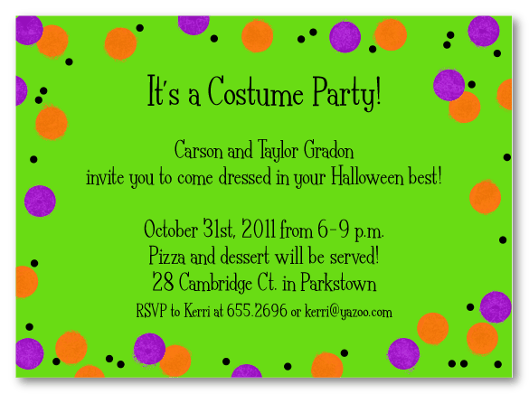 Halloween Dots Invitation