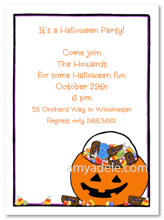 Halloween Candy Invitation