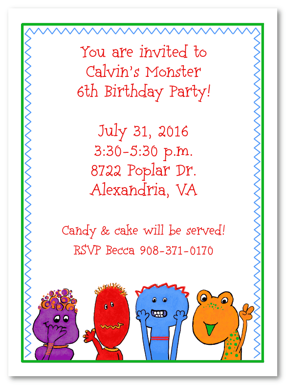 Monster Invitations