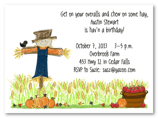 Scarecrow in the Corn Invitations