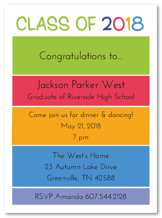 Color Blocks Graduation Announcement