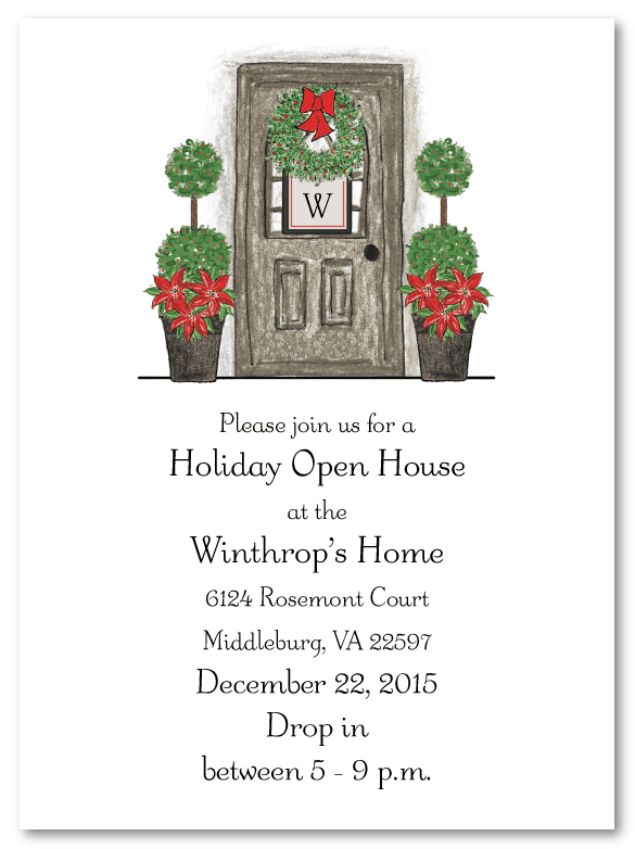 Christmas Front Door Invitations