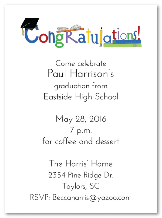 Congratulations Graduation Invitations