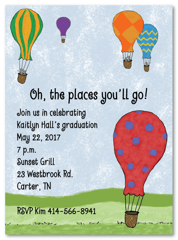 Balloons Graduation Invitation