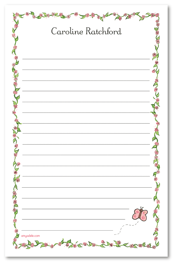 Caroline Border Note Pad