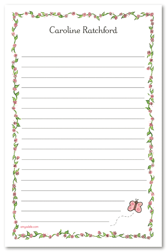 Caroline Border Note Pad