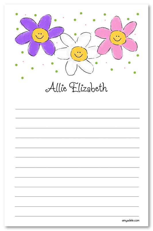 Three Daisies Note Pad