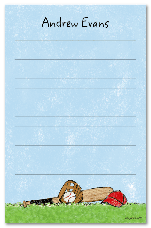 Baseball Note Pad