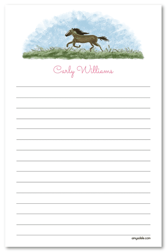 Galloping Horse Note Pad