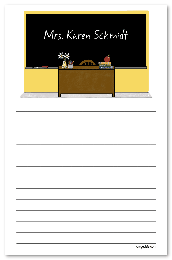Teacher's Desk Note Pad
