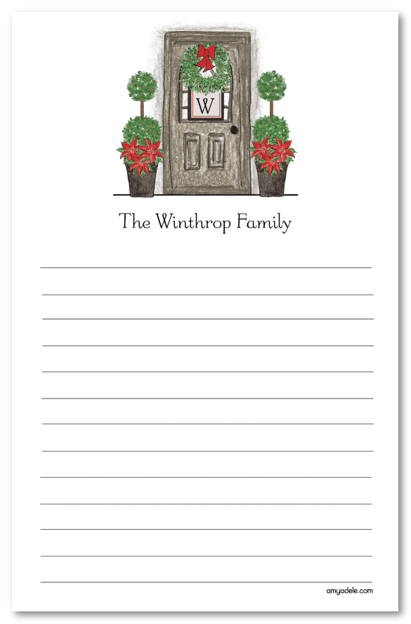 Christmas Front Door Note Pad