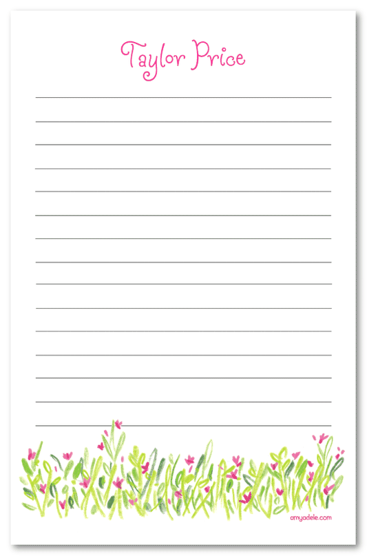 Pink Wildflower Note Pad