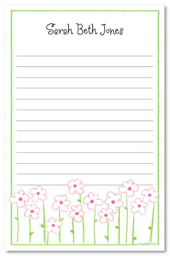 Pink Popcorn Daisies Note Pad