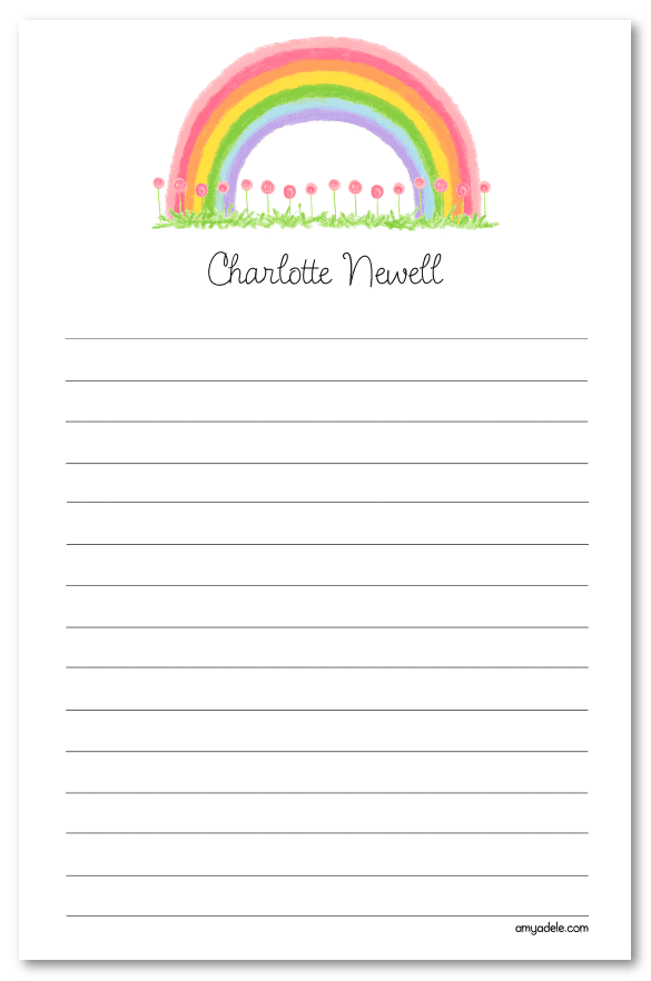 Pastel Pink Rainbow Note Pad