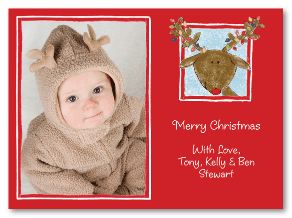 Reindeer Christmas Photo Card