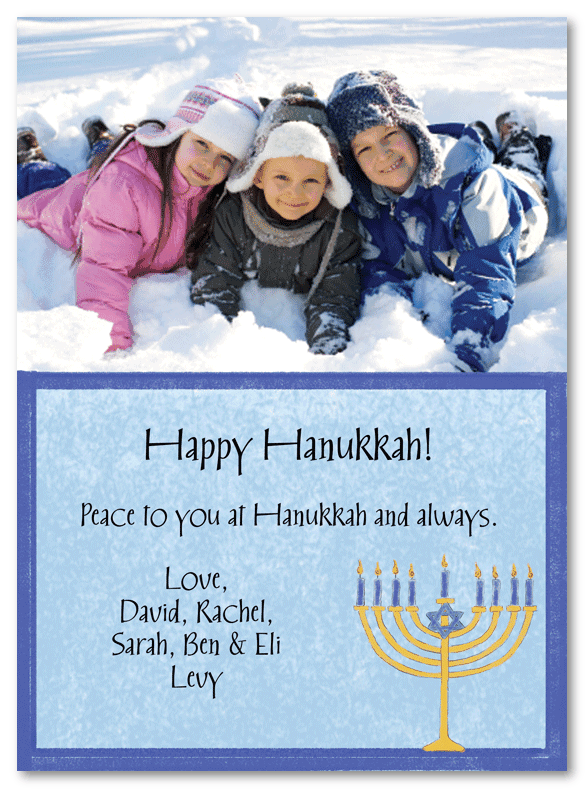 Hanukkah Menorah Photo Card