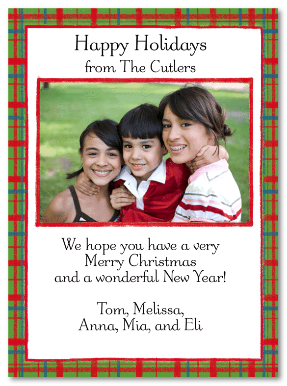 Holiday Plaid Photo Card