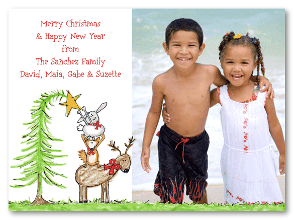 Woodland Animals Christmas Photo Cards