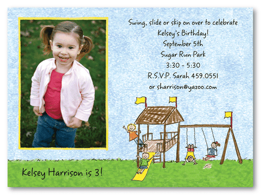 Playground Photo Invitations