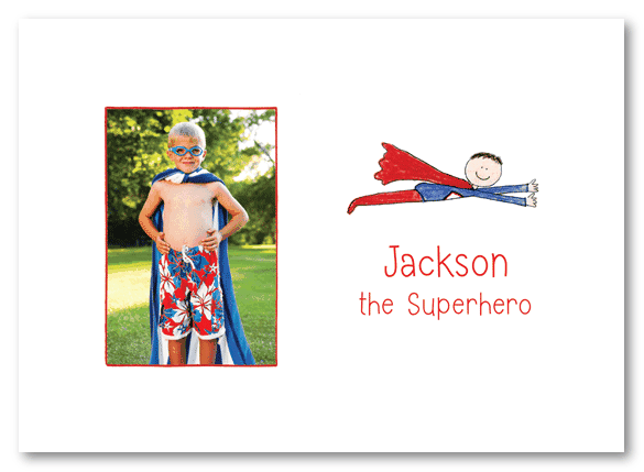 Superhero Photo Card Stationery