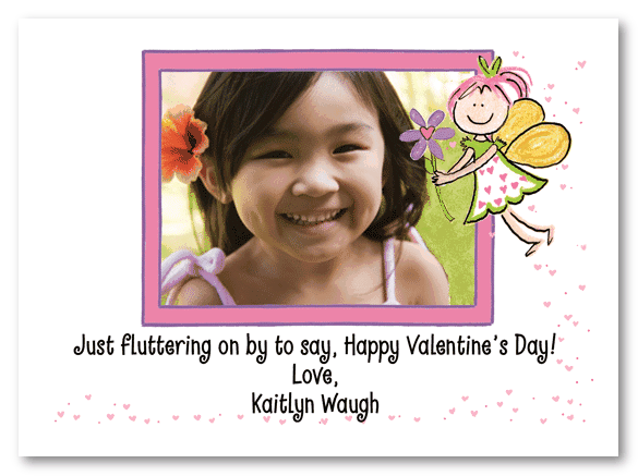 Fairy Kids Photo Valentine Cards