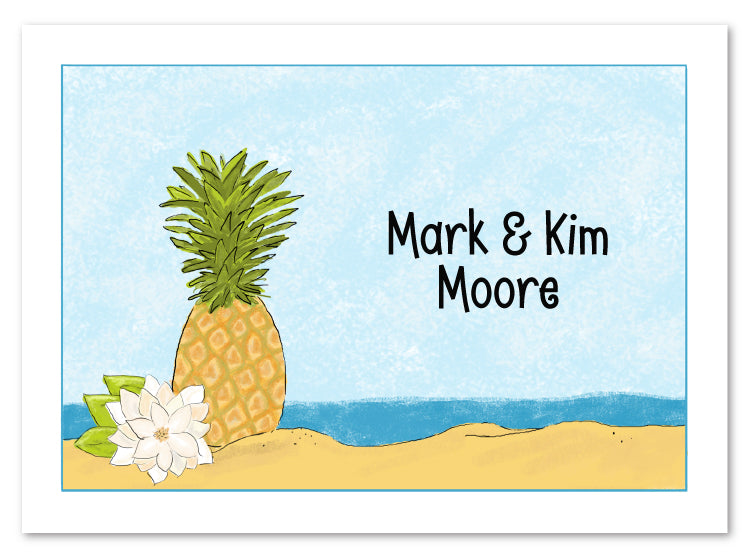Pineapple at the Beach Stationery