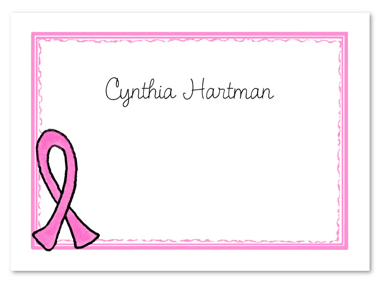 Pink Cancer Ribbon Stationery