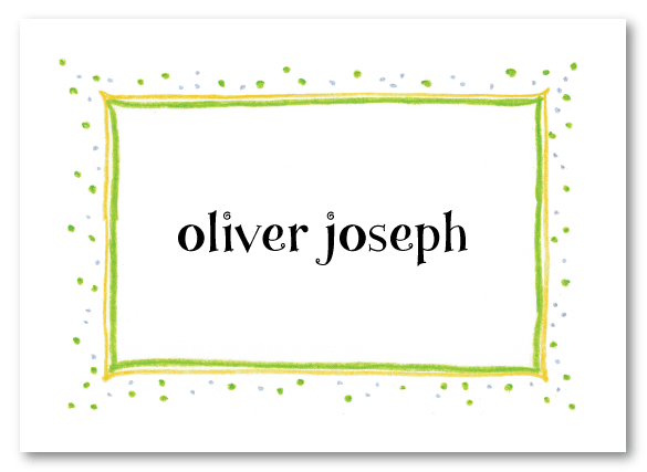 Green Speckled Border Stationery