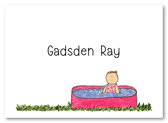 Pool Baby Girl Stationery