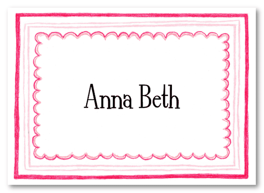 Triple Pink Border Stationery