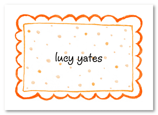 Peach Dots Border Stationery