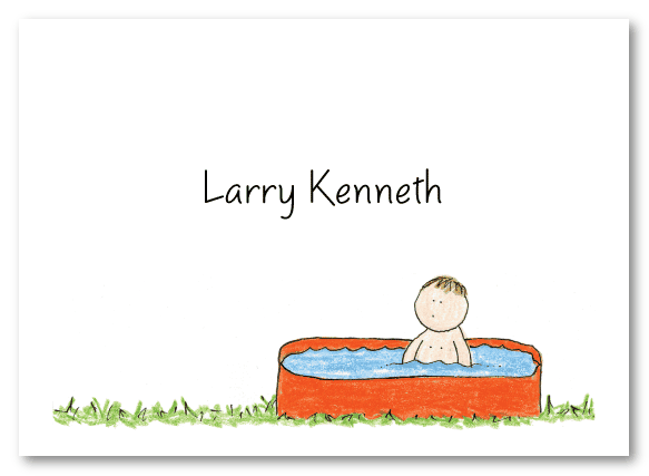 Pool Baby Boy Stationery