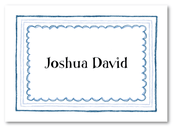 Triple Blue Border Stationery