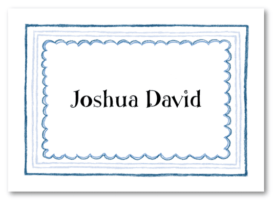 Triple Blue Border Stationery