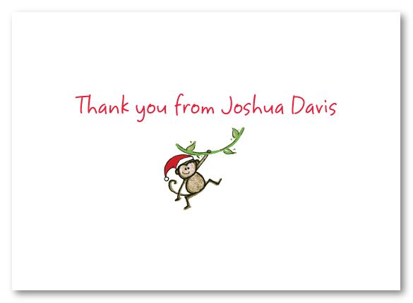 Santa Monkey Stationery