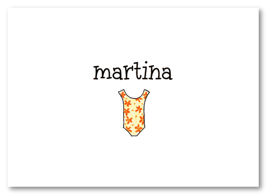 Orange Swimsuit Stationery