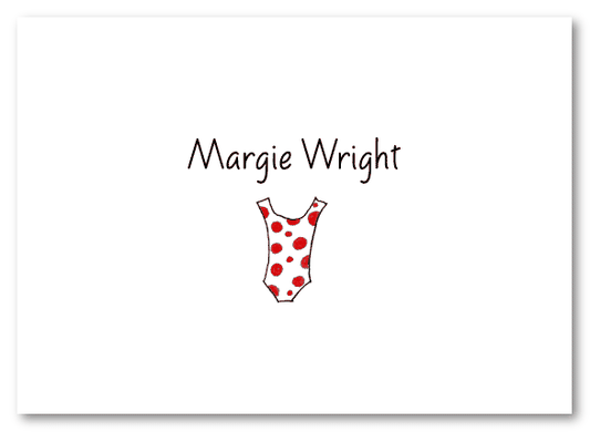 Red Dot Swimsuit Stationery