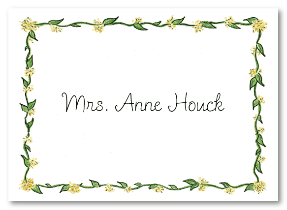 Yellow Vine Border Stationery