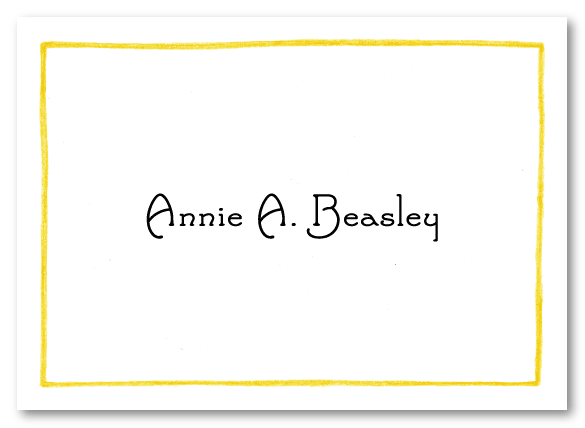 Yellow Line Border Stationery