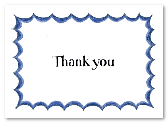 Blue Flare Border Stationery