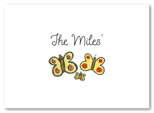 Butterfly Family Of 3 Stationery