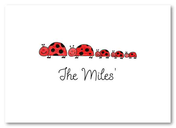 Ladybug Family Of 5 Stationery