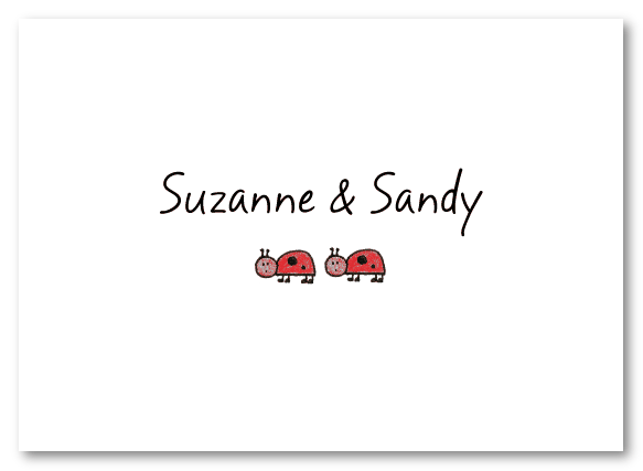 Ladybug Family Twins Stationery