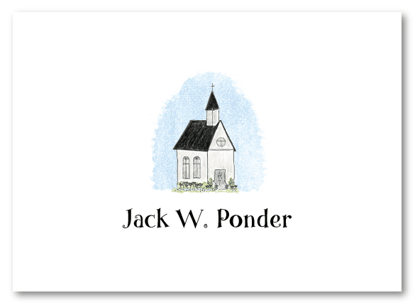 Blue Church Stationery