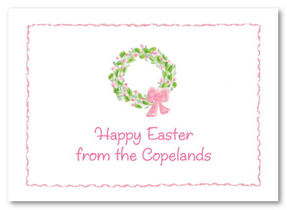 Easter Wreath Thank You Note