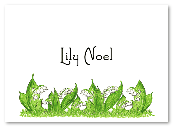 Lilies Of The Valley Thank You Note