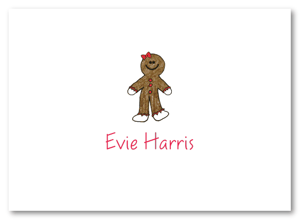 Gingerbread Girl Thank You Note