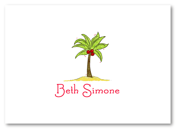 Christmas Palm Tree Thank You Note